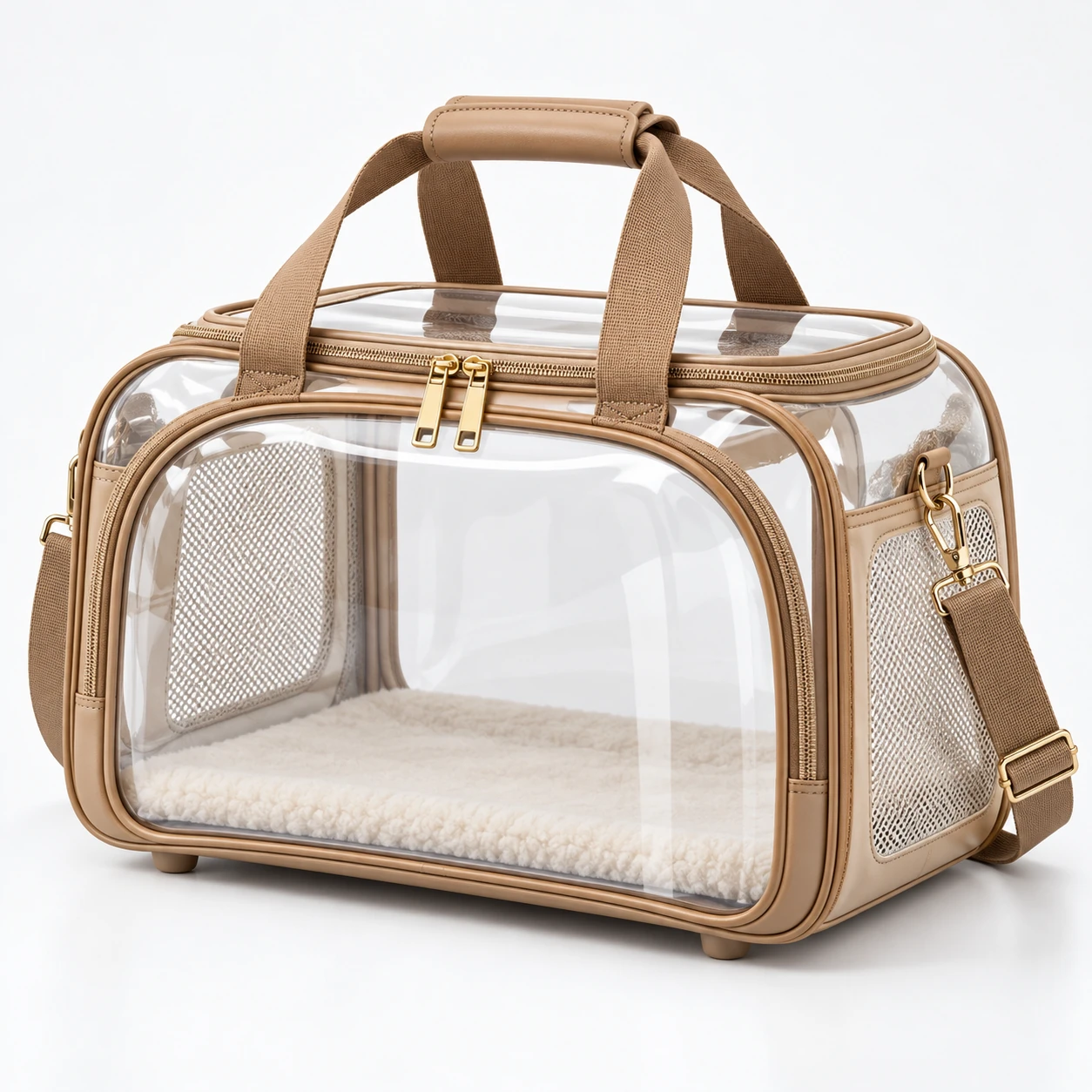 ST-150 Taba Panoramik Premium Şeffaf Pet Taşıma Çantası