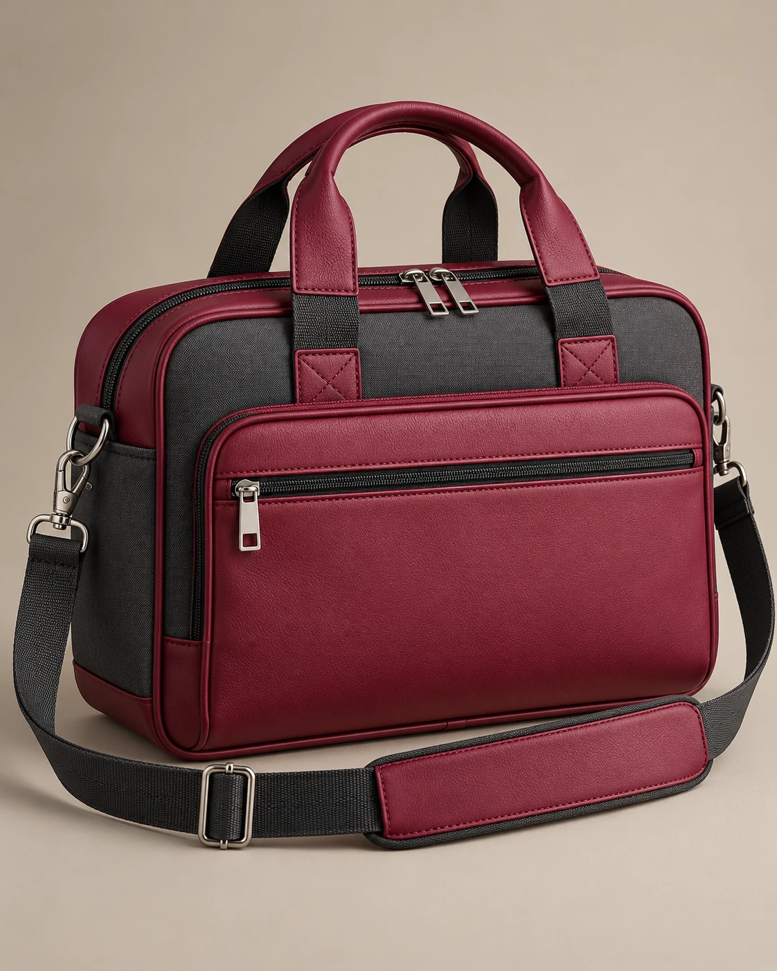 ST-248 Bordo Çok Cepli Kurumsal Numune Çantası
