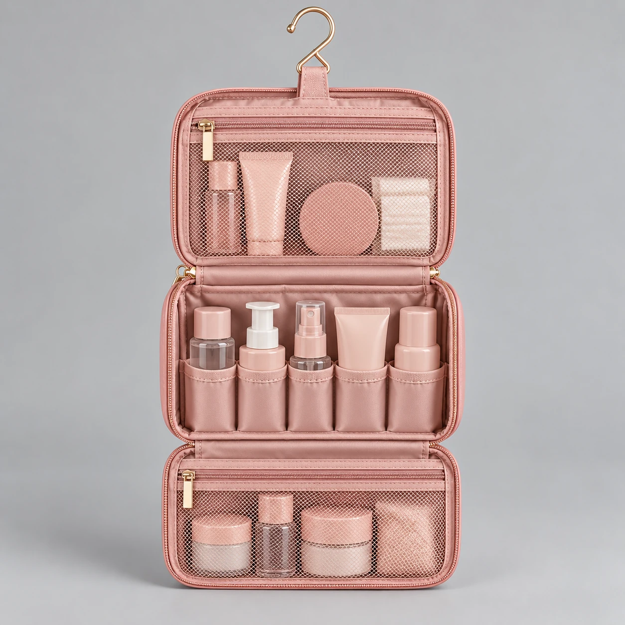 ST-260 Pudra 3 Katlı Asılabilir Kozmetik Organizer