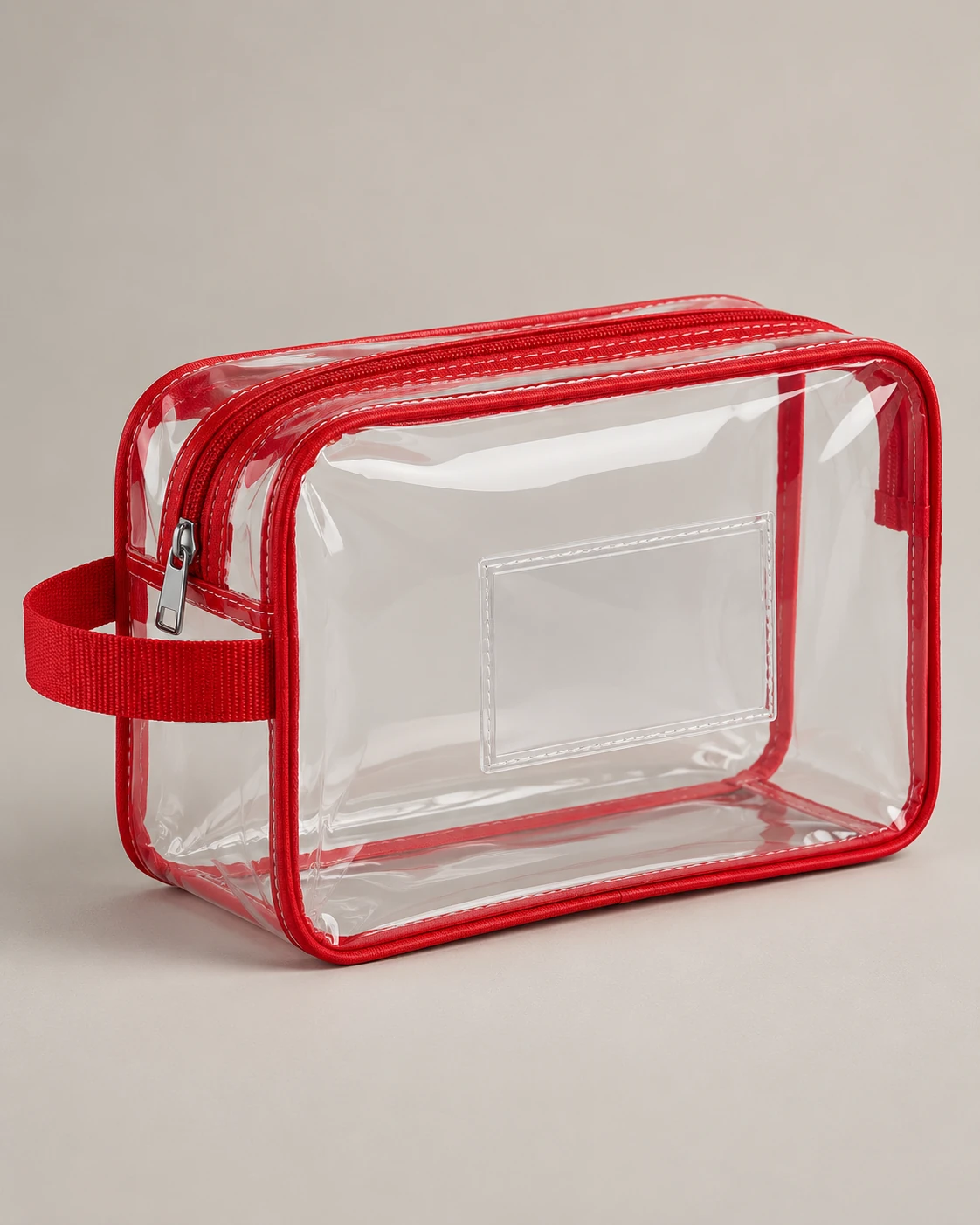 ST-266 Kırmızı Biyeli Şeffaf İlk Yardım Pouch
