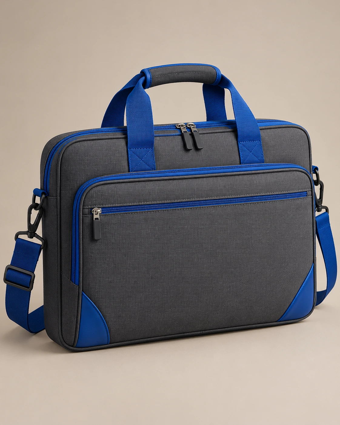 ST-301 Gri-Lacivert Kurumsal Laptop ve Numune Çantası