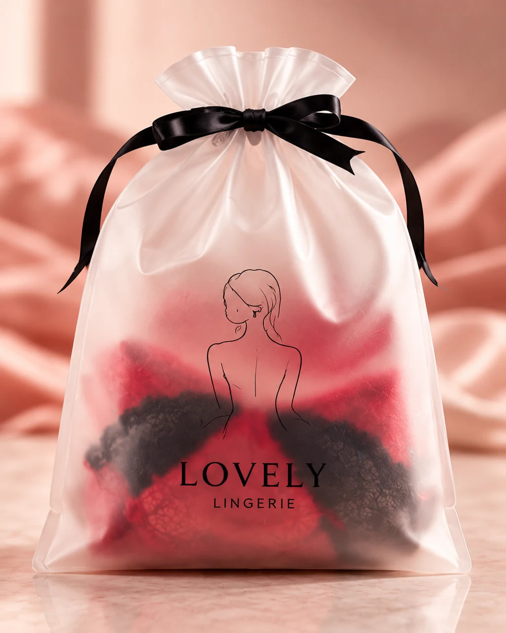 ST-338 Buzlu Şeffaf Büzgülü Lovely Lingerie Kılıfı