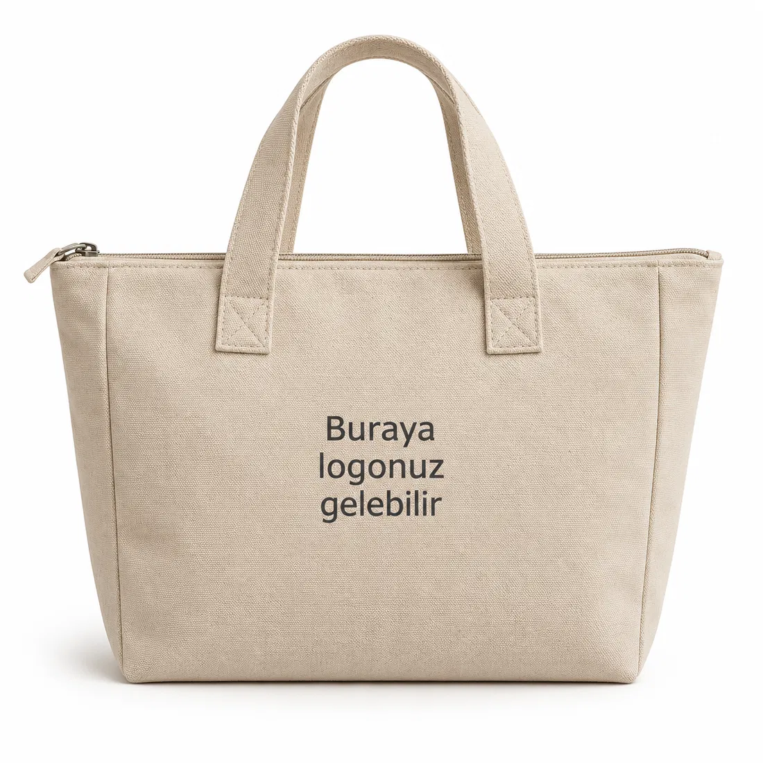 ST-021 Kısa Saplı Kanvas El Çantası ön görünüm