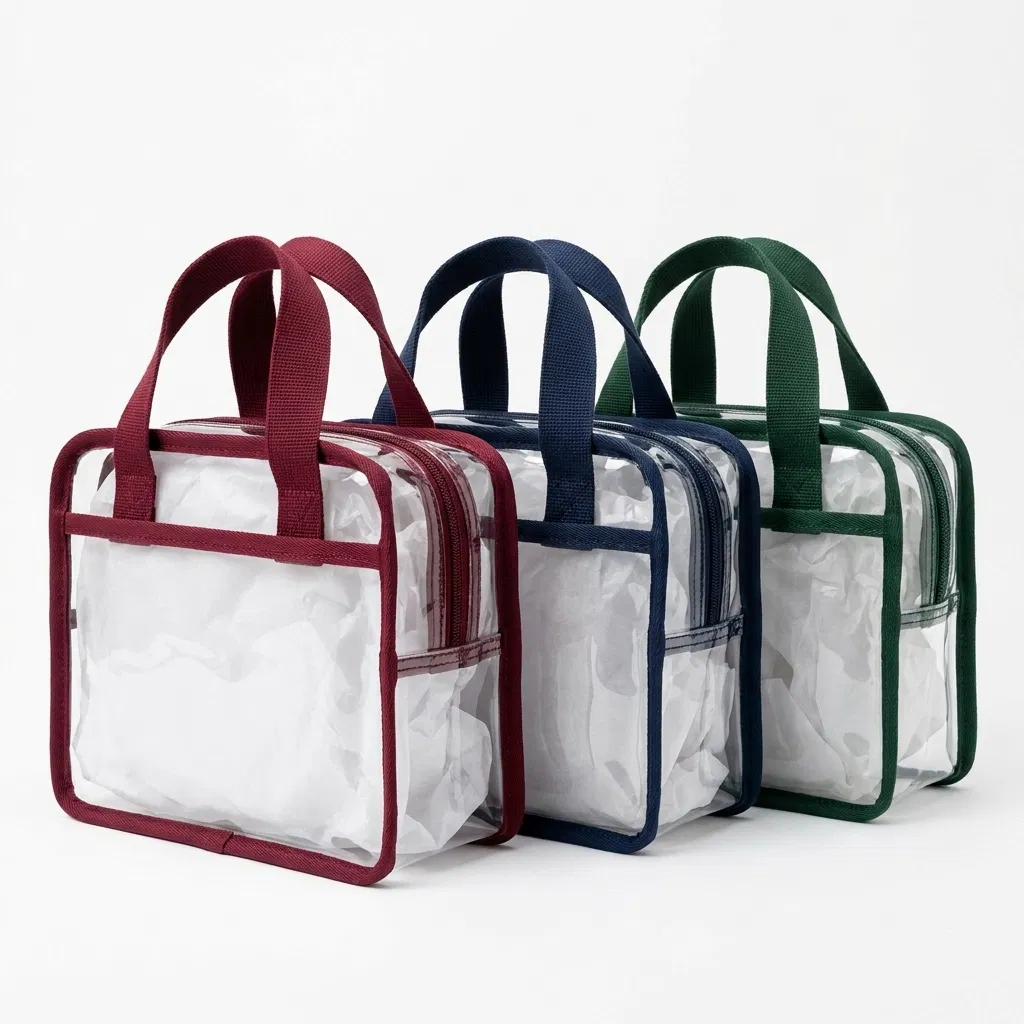 ST-060 Saplı Şeffaf Mini Vanity Çanta 4 Renk