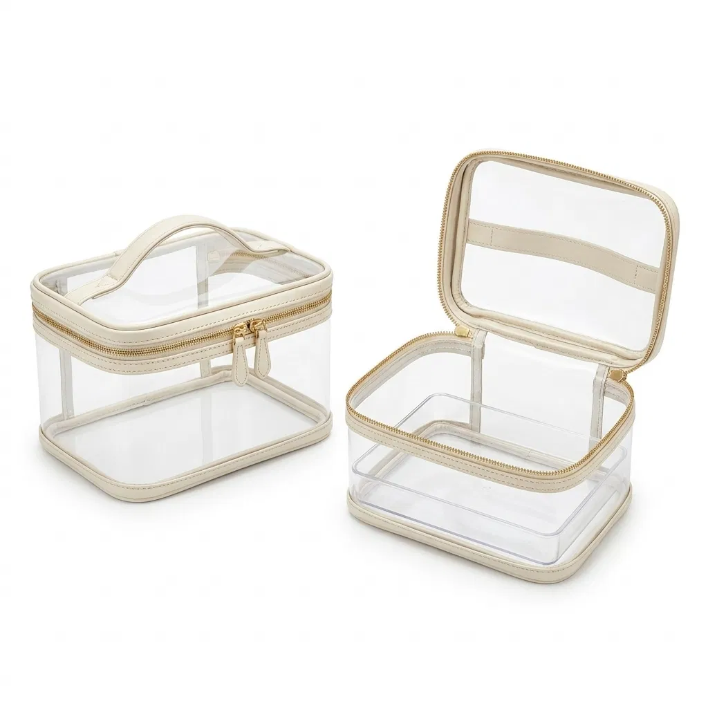 ST-083 Bej Biyeli Kare Vanity Kutu