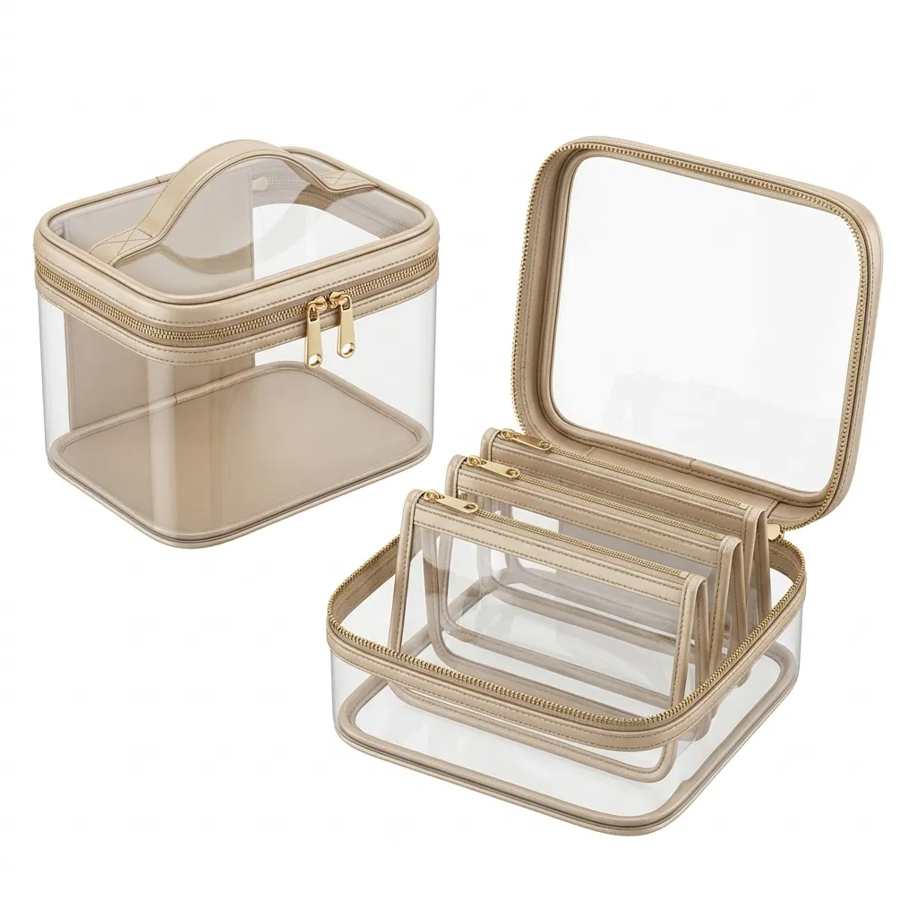 ST-086 İç İçe Şeffaf Vanity Organizer — 4 Boy