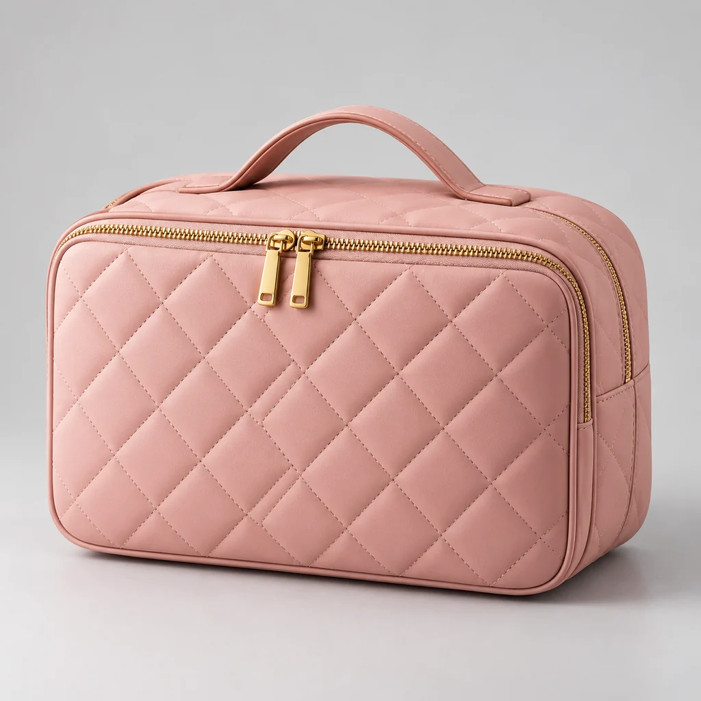 ST-187 Pudra Kapitone Premium Vanity Organizer görünüm 1