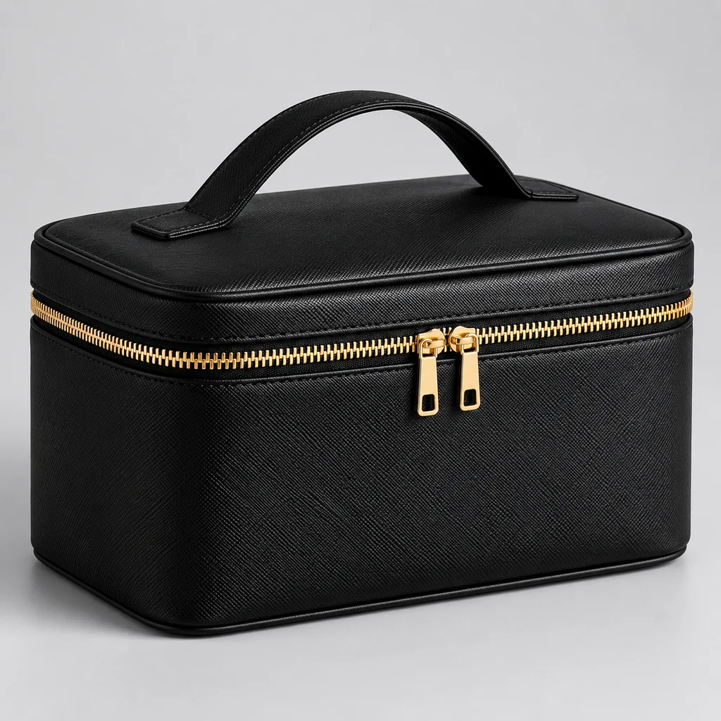 ST-188 Siyah Sert Gövdeli Premium Vanity Çanta