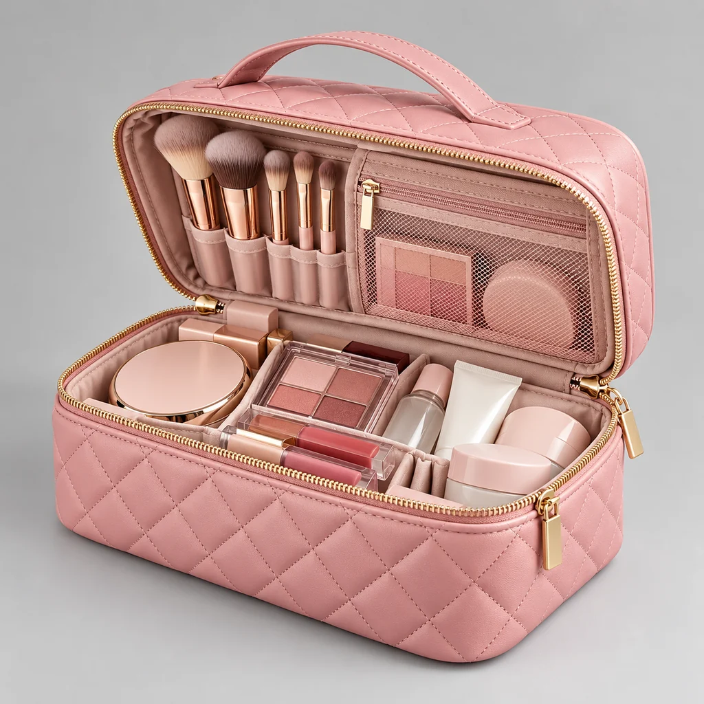 ST-187 Pudra Kapitone Premium Vanity Organizer görünüm 2