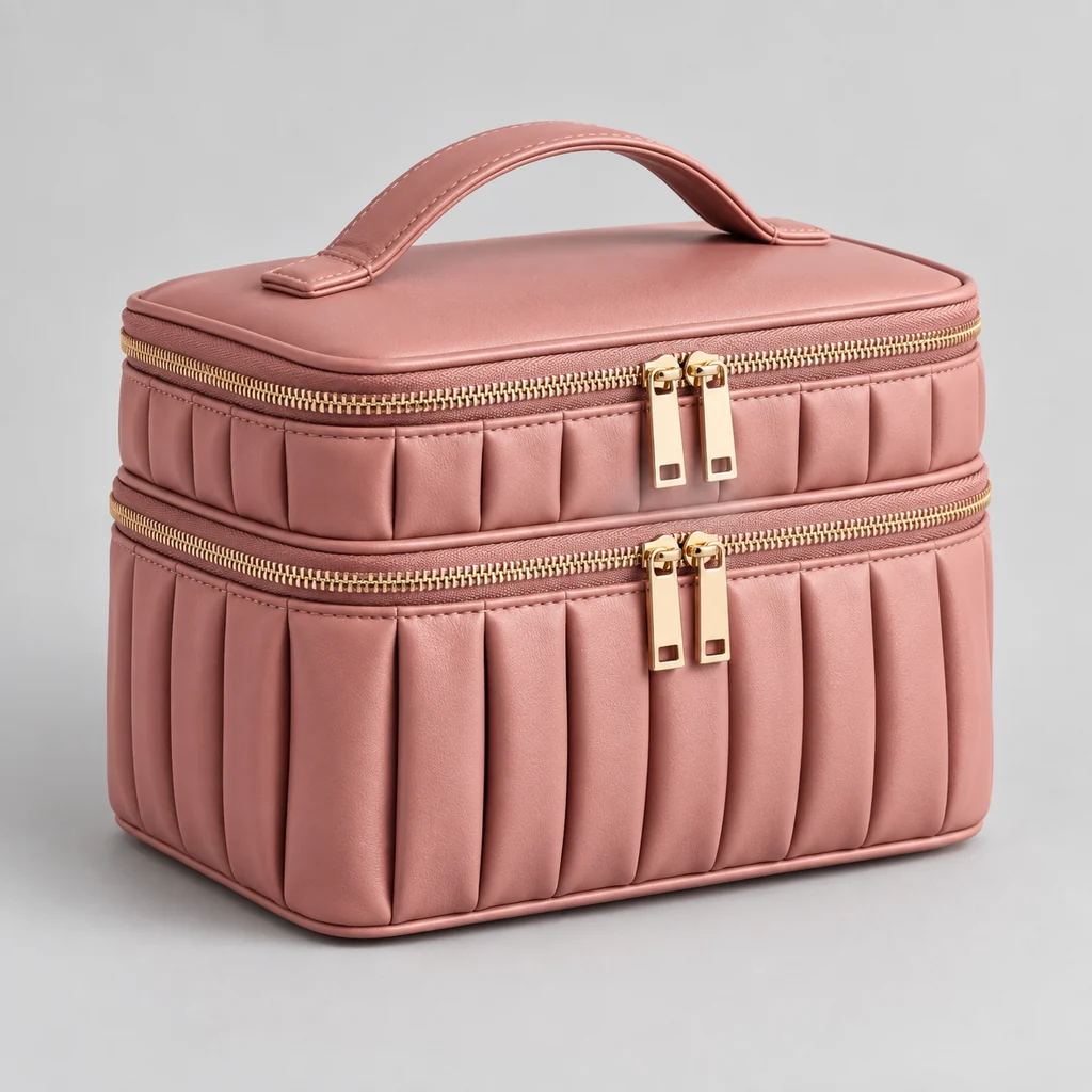 ST-204 Pudra Pilili Çift Kat Vanity Organizer